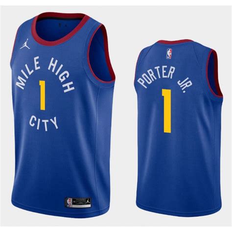 Suchen sie nicht weiter als bis zum denver nuggets shop bei fanatics international nach all ihren favoriten nuggets ausrüstung einschließlich offizieller nuggets trikots und mehr. Denver Nuggets Trikot Michael Porter Jr. 1 2020-2021 ...