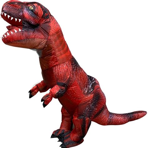 Blow Up Costume Inflatable Red T Rex Dinosaur Costumes Halloween Funny