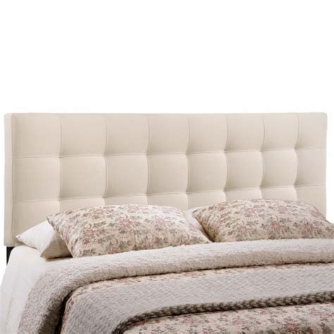 Lily Full Upholstered Fabric Headboard Ivory 1 Kroger