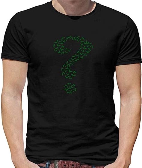 Green Bat Question Mark Mens T Shirt Film Movie Riddler Comic Fan