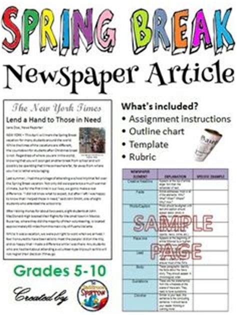 It gives information and opinions about current events and news. School Event Newspaper Article (peer review, template ...