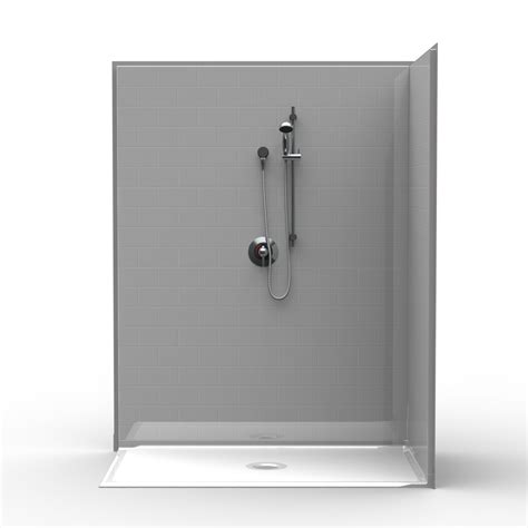 Barrier Free Corner Shower - Three piece 60x36 - Subway Tile Look | Handicap Accessible Showers ...
