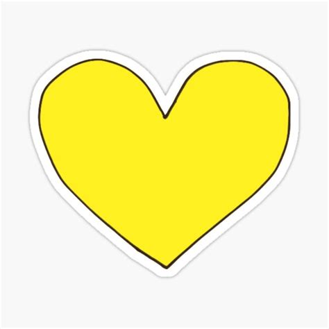 Yellow Heart Stickers Redbubble