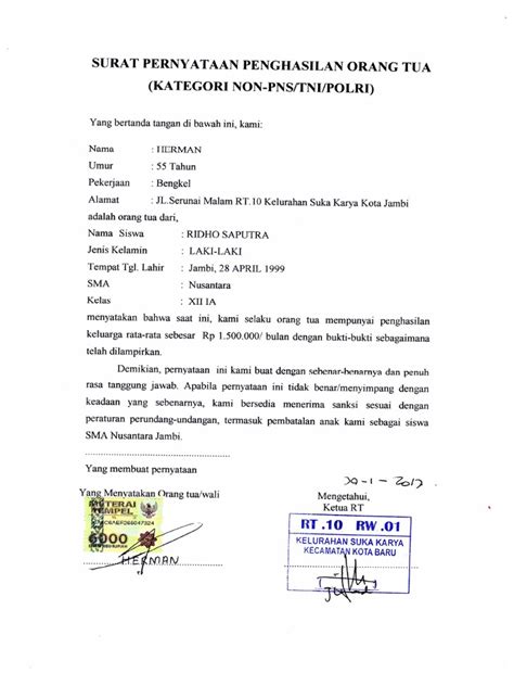 Banyak sekali guru* honor yang sudah lebih dari 5 tahun bahkan 10 tahun,yang hingga umurnya 30 tahun bahkan sampai 40tahun lebih,masih menjadi honor,tidak di angkat karena berbagai alasan,salah satunya karena usia yang sudah lewat dari persyaratan cpns.saya ingin mengatakan bahwa,umur. Contoh Slip Gaji Orang Tua Dari Kelurahan - Guru Paud