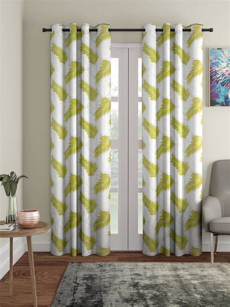 Chose plain or patterned fabrics in a. green Polyester Plain Printed Door Curtains for Bedroom ...