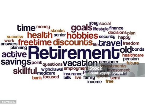 Retirement Word Cloud Concept 6 Stock Illustration Download Image Now