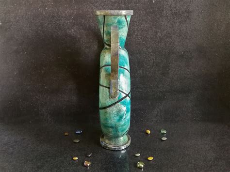 Vaso In Ceramica Raku A Ciambella Con Manici E Decorazione Etsy Italia