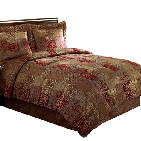 Croscill Galleria 4 Piece King Comforter Set Red Pricepulse