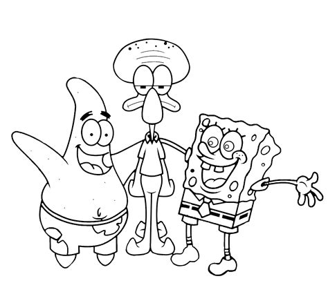 Sketsa Gambar Kartun Spongebob Dan Patrick