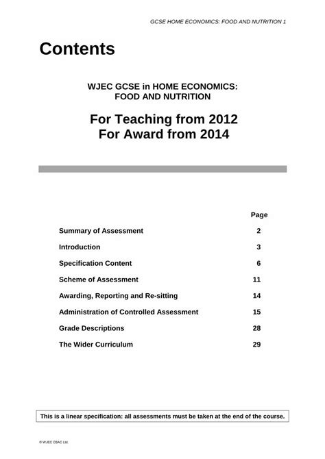 Pdf Gcse Home Economics Food And Nutrition 1 Contents Dokumentips