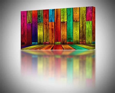 4 Sizes Colorful Abstract Boards Canvas Print Home Wall