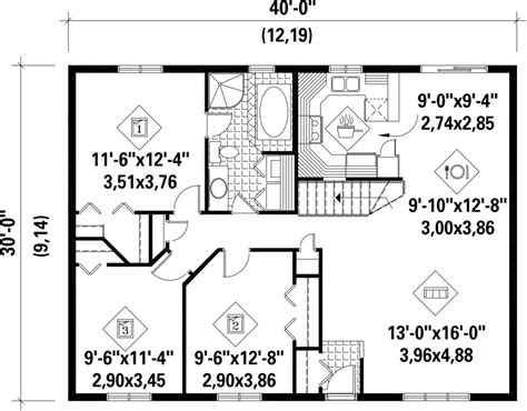 Country Style House Plan 3 Beds 1 Baths 1200 Sqft Plan 25 4831