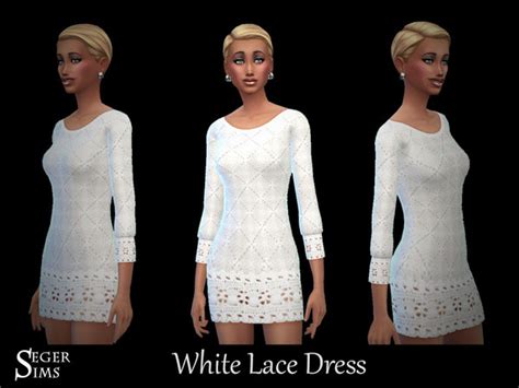 The Sims Resource White Lace Dress