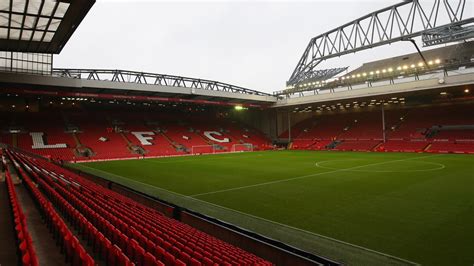 Liverpool Stadion Eine Luftaufnahme Von Anfield Stadion Heimat Des Fc