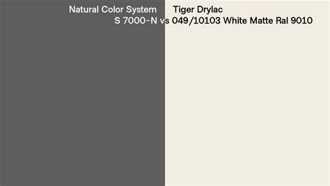 Natural Color System S 7000 N Vs Tiger Drylac 049 10103 White Matte Ral