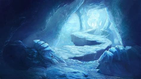 Ice Cave By Wiredhuman On Deviantart Fantasy Landscape Fantasy Concept Art Landscape Art