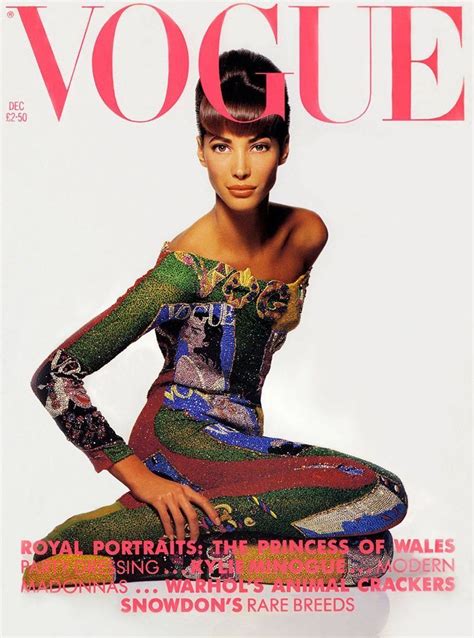 Christy Turlington Vogue Uk 1990 Vogue Covers Vogue Magazine Covers