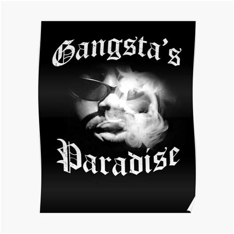 Gangstas Paradise Coolio T Shirt Design Rip Poster For Sale By