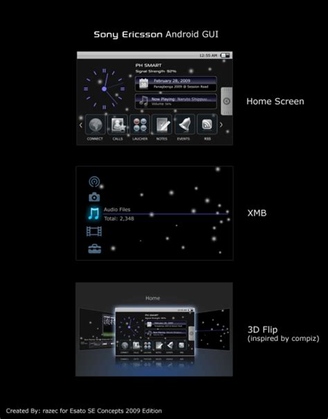 Sony Ericsson Android Gui Interfaces Can Be Concepts As Well Concept