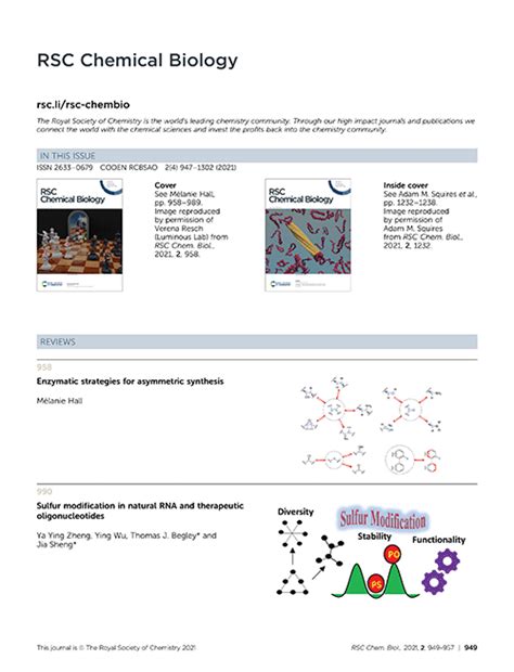 Contents List Rsc Chemical Biology Rsc Publishing