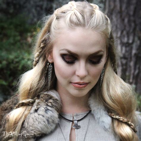 Viking hairstyles for women are hairstyles full of braids that intersect and intertwine in amazing patterns and can be fit for both a queen and a warrior woman. About | Viking hairstyles, Vikings and Makeup