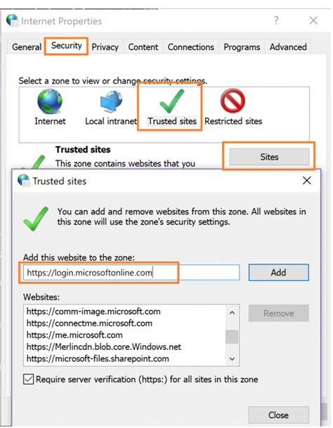 How To Add A Website In Browsers Trusted Sites In Windows Os