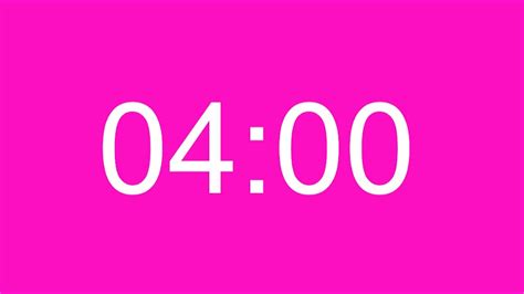 4 Minute Timer Pink Screen Youtube
