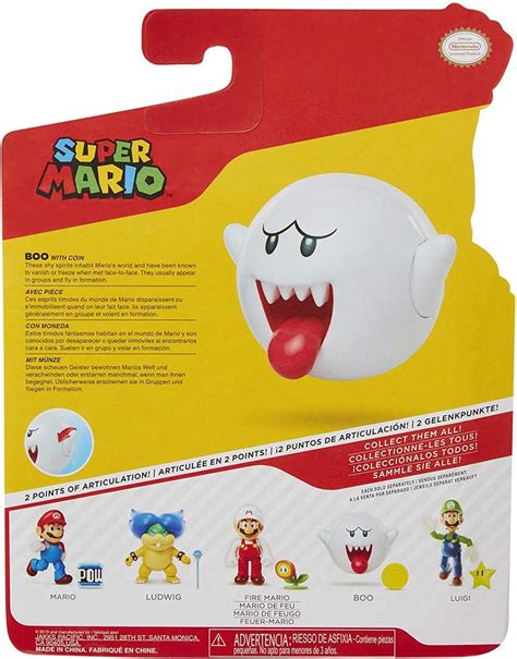 Boo With Coin World Of Nintendo 4 Inch Figure Jakks Super Mario Super Mario Mario Super