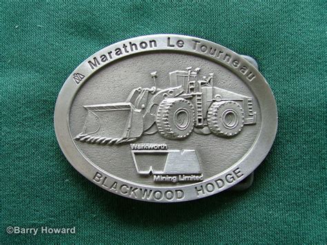 Belt Buckle: Marathon Le Tourneau Blackwood Hodge Warkworth Mining
