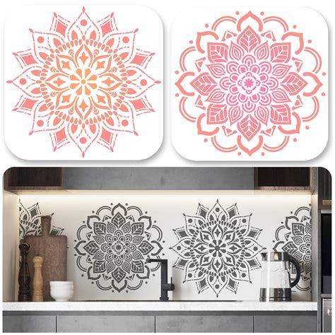 Buy UrbanXElites Mandala Stencils for Painting - 12x12 Inch Large
