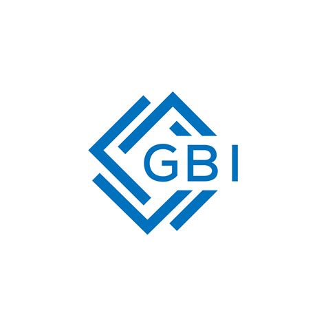 GBI letter logo design on white background. GBI creative circle letter