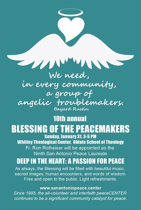 Blessing Of The Peacemakers And Appointment Of The 2016 Peace Laureate