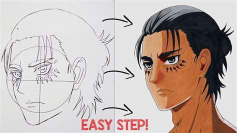 How To Draw Eren Yeager Easy Attack On Titan Season 4 Shingeki No