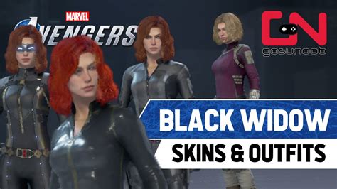 Black Widow All Unlockable Skins And Outfits Marvels Avengers Showcase