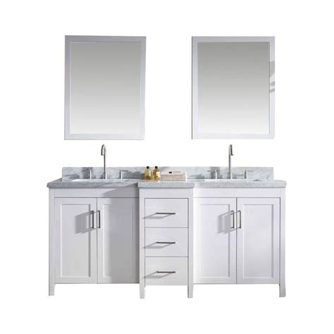 The eviva storehouse bathroom vanity adds a beautiful, contemporary style to any bathroom. Hollandale 73" Double Sink Vanity Set with Mirrors ...