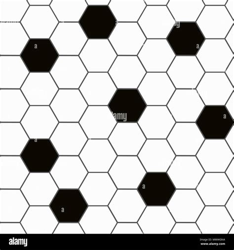 Black and white hexagon tile seamless background pattern EPS 10 Stock