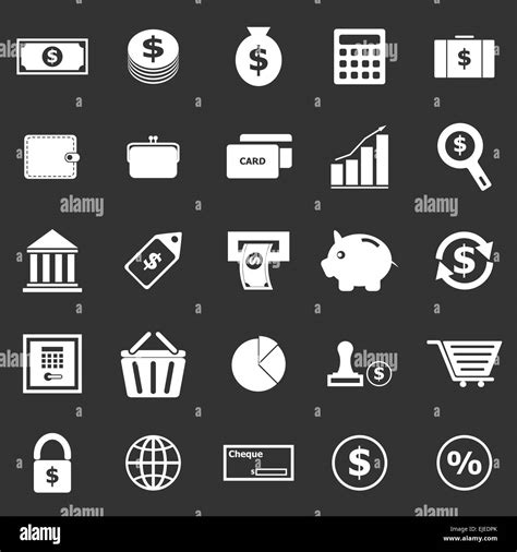 Money Icons On Black Background Stock Vector Stock Vector Image And Art