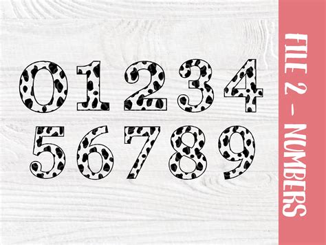 101 Dalmatian Numbers Svg Cut Files Birthday Svg