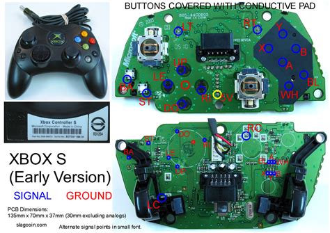 Gaming Gadgets And Mods Xbox 360 And Original Xbox Controller Pcb Diagrams For Mods Or
