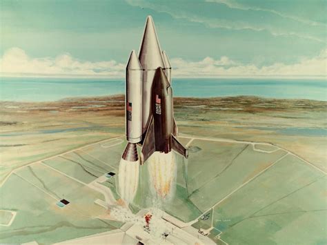 Nasa Space Shuttle Concept Art Vintage Space Art Space Art Space