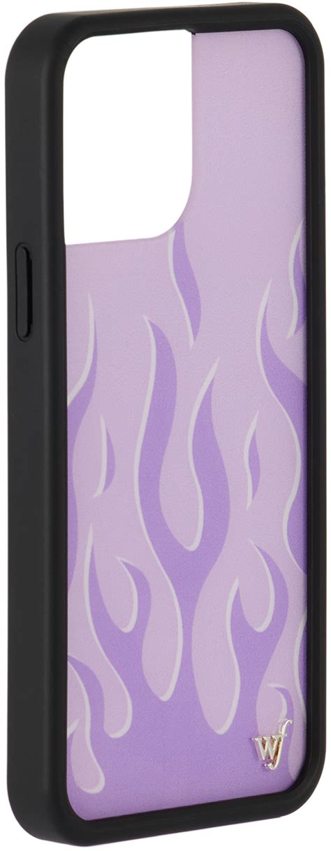 Wildflower Purple Lavender Flames Iphone 13 Pro Max Case
