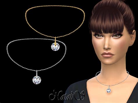 The Sims Resource Natalisround Crystal Pendant Necklace