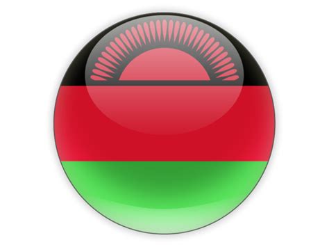 Round Icon Illustration Of Flag Of Malawi
