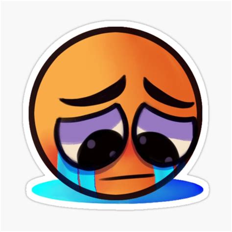 Crying Emote Emoji Custom Sticker For Sale By Commortalis Redbubble