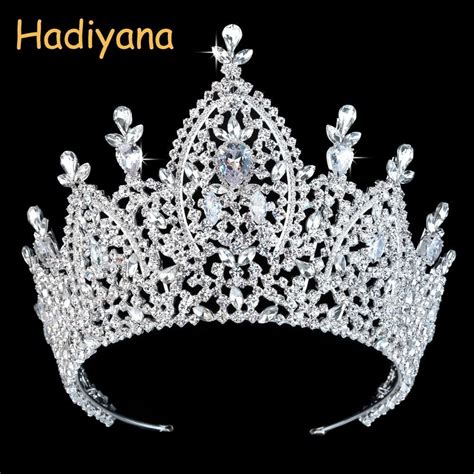 Tiara Bridal Crown Pageant Wedding Hair Accessories Royal Zirconia Imp
