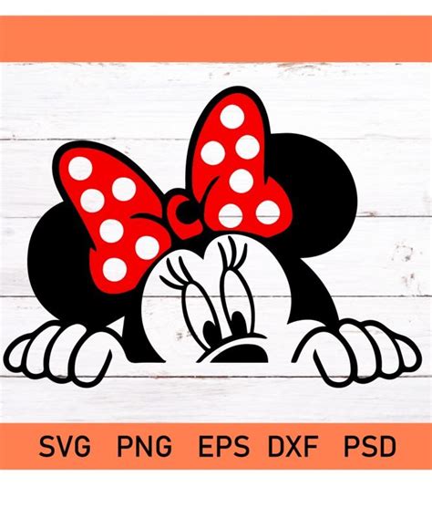 Minnie Mouse Peeking Svg Minnie Mouse Svg Peek A Boo Minnie Svg Disney