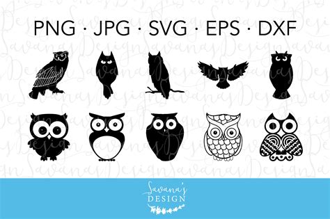 Download Owl Silhouettes | Custom-Designed Illustrations ~ Creative Market