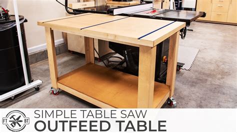 Simple Table Saw Outfeed Assembly Table Diy Woodworking Youtube