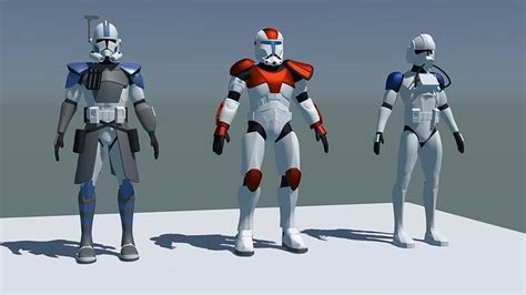Scifi Clone Troopers Pack Star Wars Republic Commando Pilot Free Vr