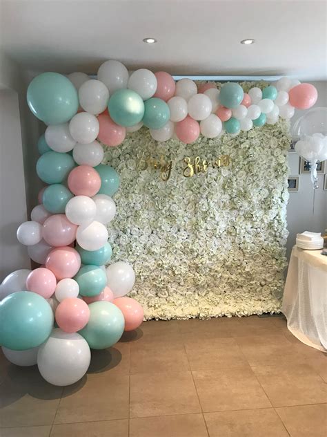 It really made for a great focal point and hot spot. Organic Balloon Arch. Flower Wall. Baby Shower. | Hot air ...